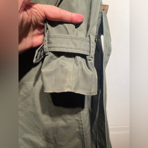 Mango MNG Polana Olive Green Belted Trench Coat *Minor Defects* - Picture 9 of 16